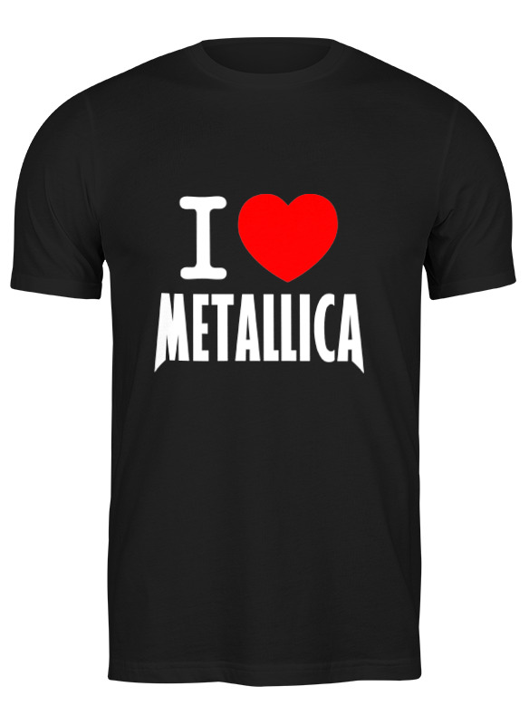 Футболка унисекс Printio «i love metallica» черная S
