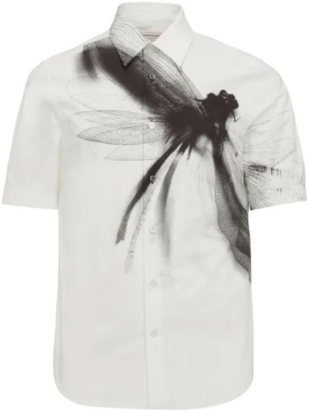 Alexander McQueen рубашка с принтом Dragonfly, белый