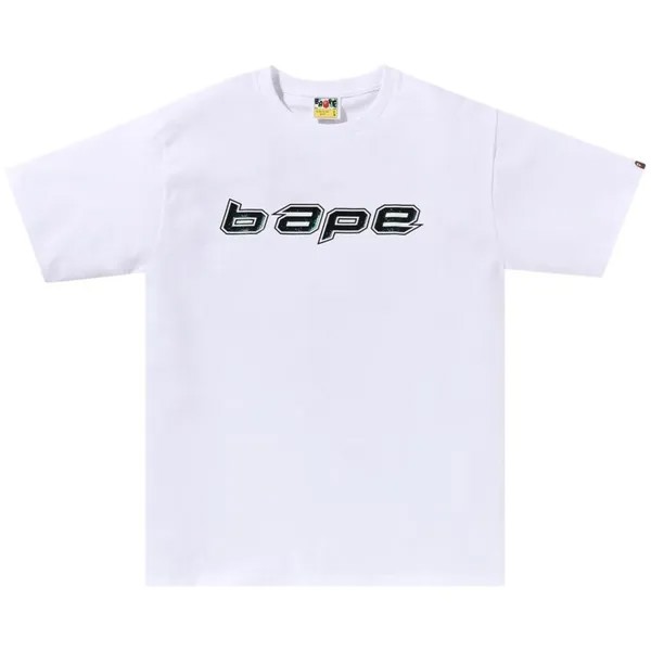 Футболка BAPE Silicon Logo 'White', белый