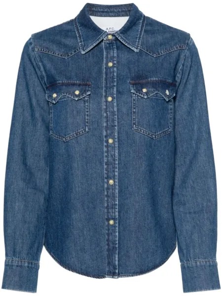A.P.C. джинсовая рубашка, синий