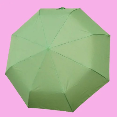 Смарт-зонт автомат, 2 сложения, купол 70 см., 8 спиц, обратное сложение, чехол в комплекте, зеленый