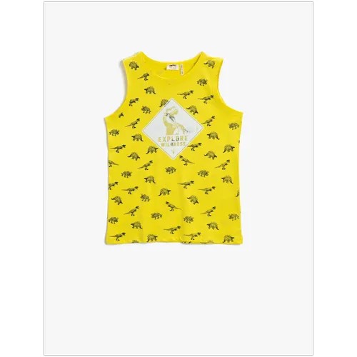 Майка KOTON BOYS, 1YKB36471TK, цвет: YELLOW DESIGN, размер: 7-8