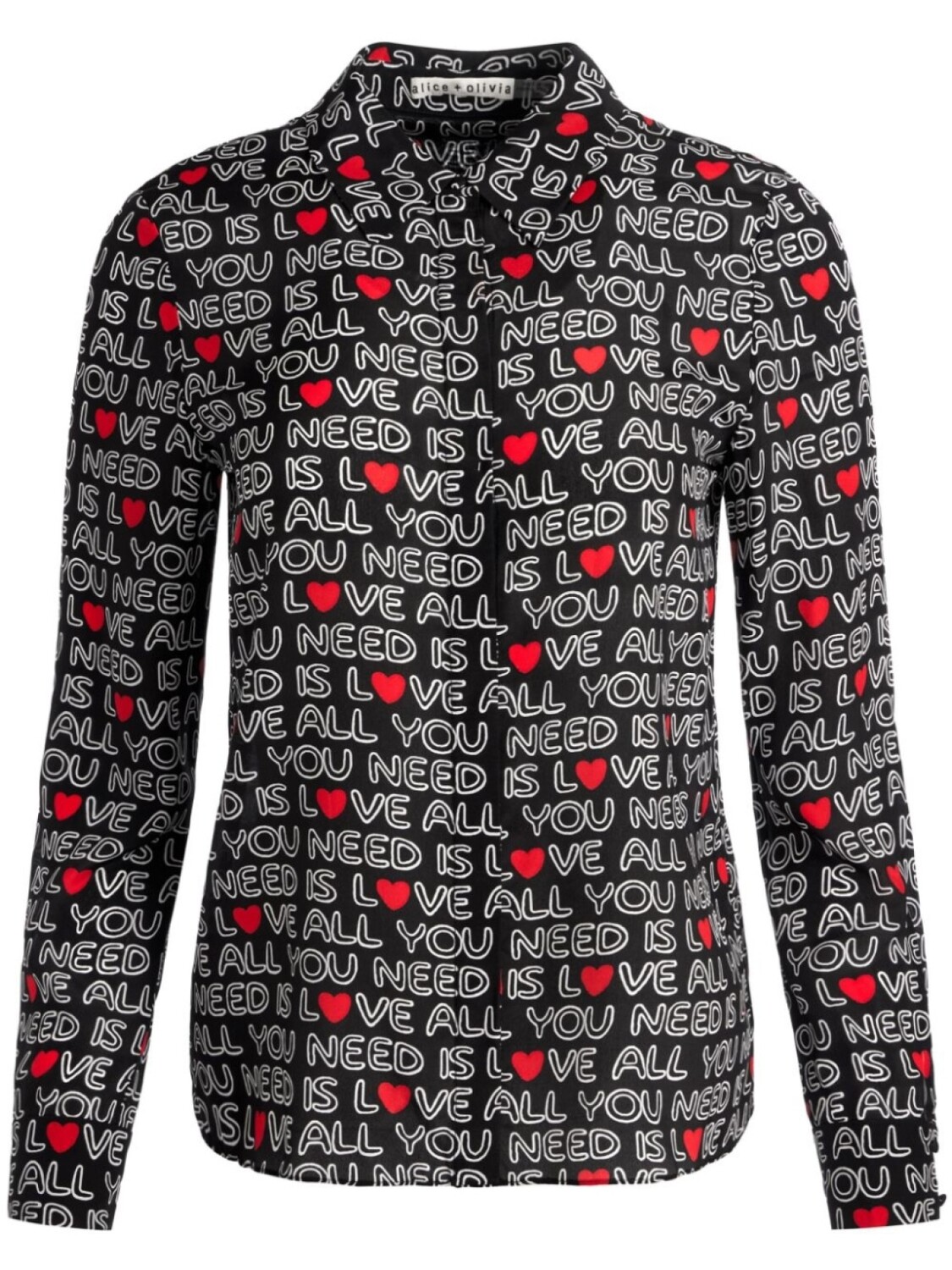 X The Beatles рубашка Willa Alice + olivia, черный