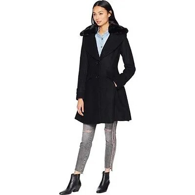 Sam Edelman Fit - Flare Пальто Faux Black 8