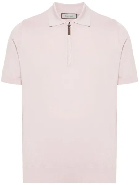 Canali рубашка поло тонкой вязки, розовый