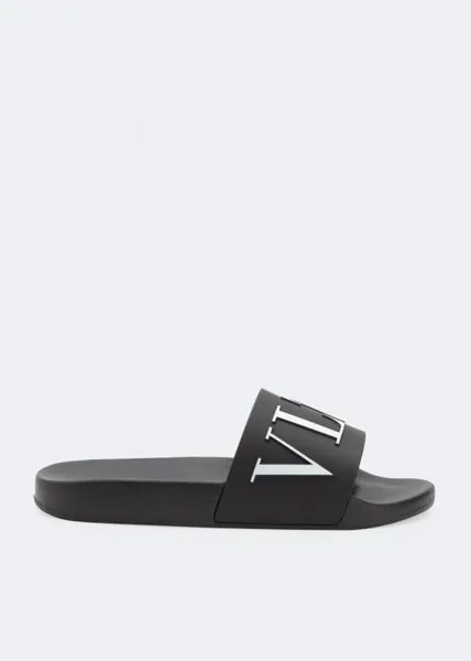 Шлепанцы VALENTINO GARAVANI PVC VLTN slides, черный