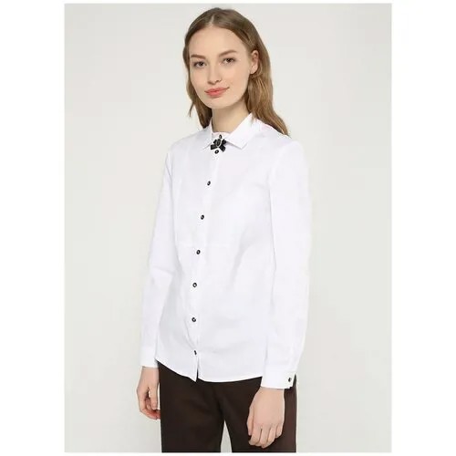 Рубашка женская 02, ElectraStyle, размер 46, белый