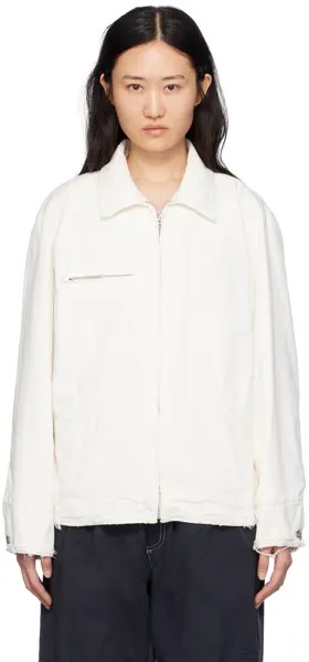 Белоснежная куртка на молнии Mm6 Maison Margiela