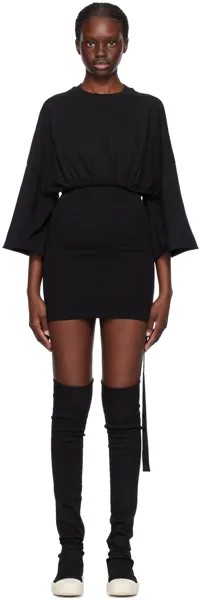 Черное мини-платье Tommy Rick Owens Drkshdw