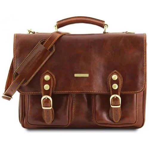 Мужской кожаный портфель Tuscany Leather Modena коричневый TL141134