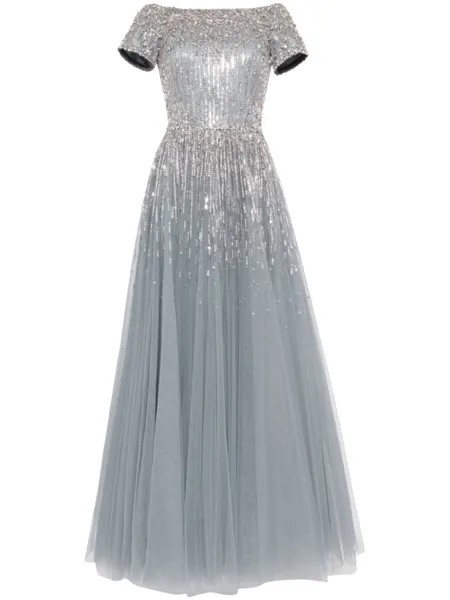 Jenny Packham платье Lyra с кристаллами, синий