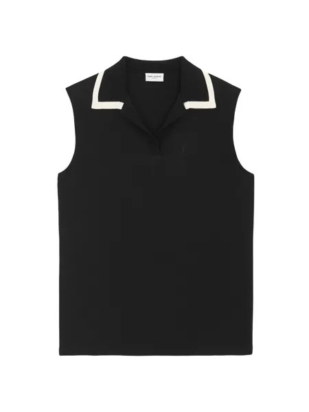 Cassandre Polo из хлопкового пике Saint Laurent