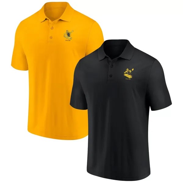 Мужской комплект поло Fanatics черного/золотого цвета с логотипом Pittsburgh Steelers Home & Away Throwback