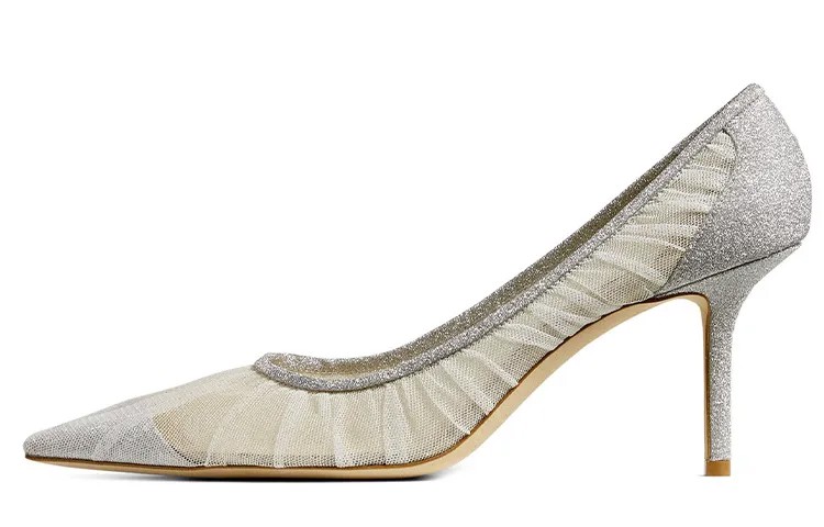 Jimmy Choo Love 65 Серебряные туфли на высоком каблуке