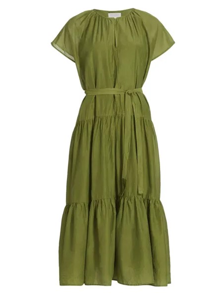 Платье миди из хлопка и шелка Ada Velvet by Graham & Spencer