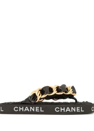 Chanel Pre-Owned сандалии 1993-го года с цепочкой на ремешке