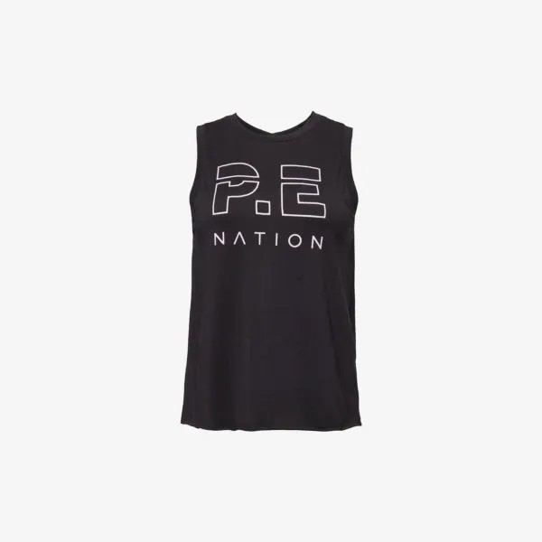 Топ shuffle из органического хлопка с логотипом P.E Nation, черный