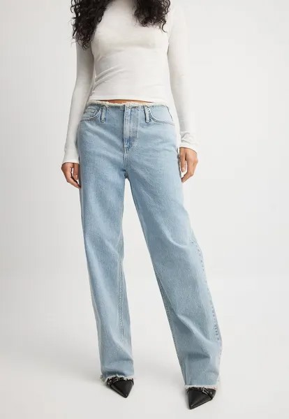Прямые джинсы NA-KD, цвет light blue