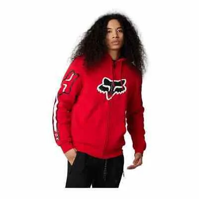 Fox Racing Vizen Sasquatch Fleece Hoodie (Flame Red) Куртка на молнии