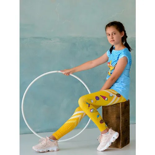 Легинсы CroSSSport, размер 116, желтый