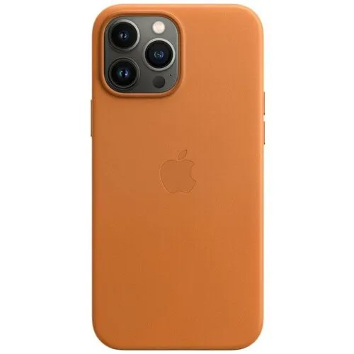 Чехол для Apple iPhone 13 Pro Max Leather Case with MagSafe Golden Brown