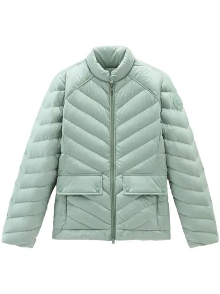 Woolrich пуховик с логотипом, зеленый