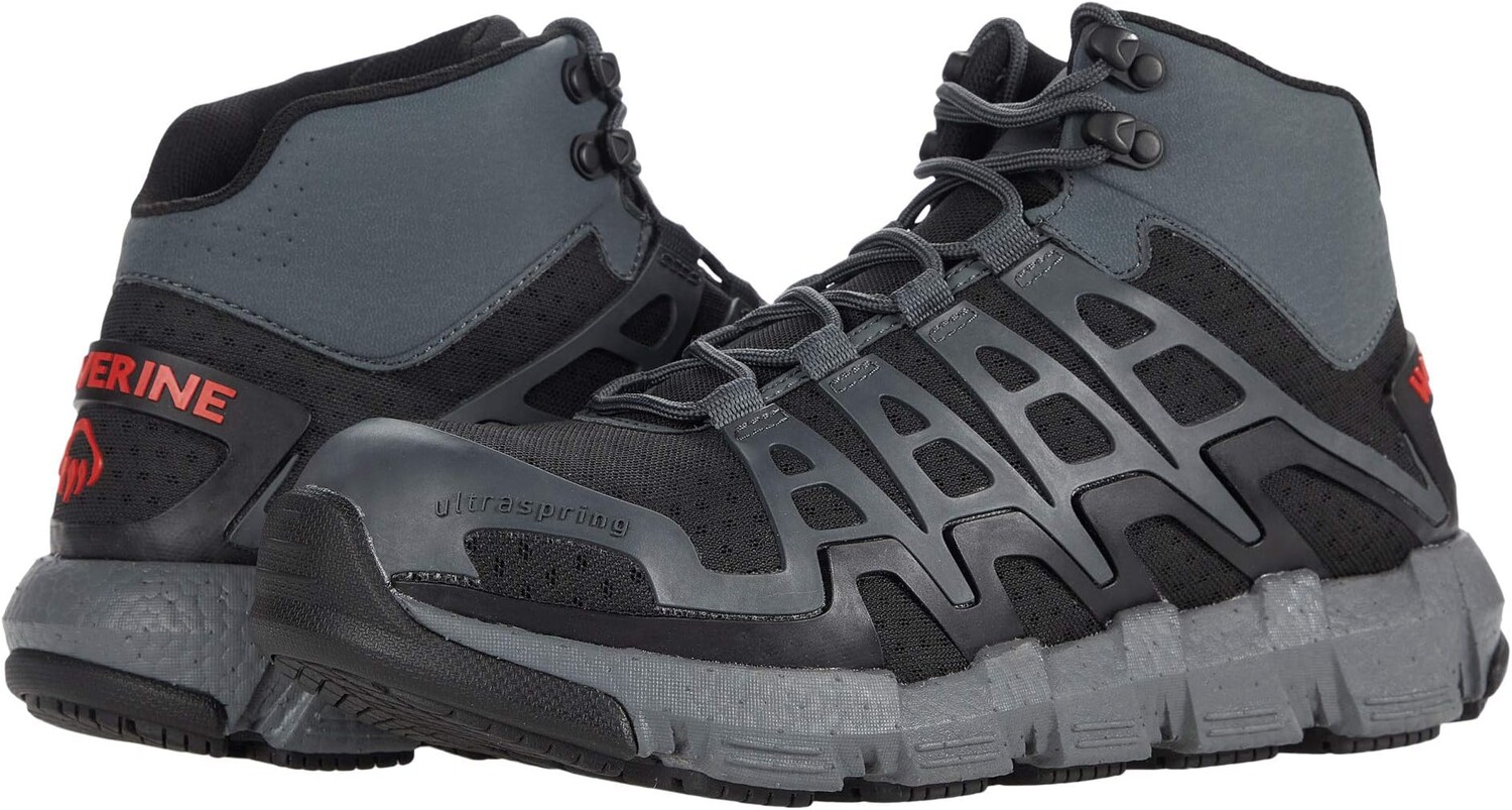 Кроссовки Wolverine Rev Durashocks Ultraspring Mid CarbonMAX, цвет Charcoal