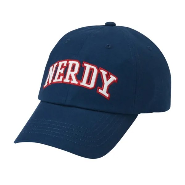 Бейсболка NERDY темно-синяя с логотипом