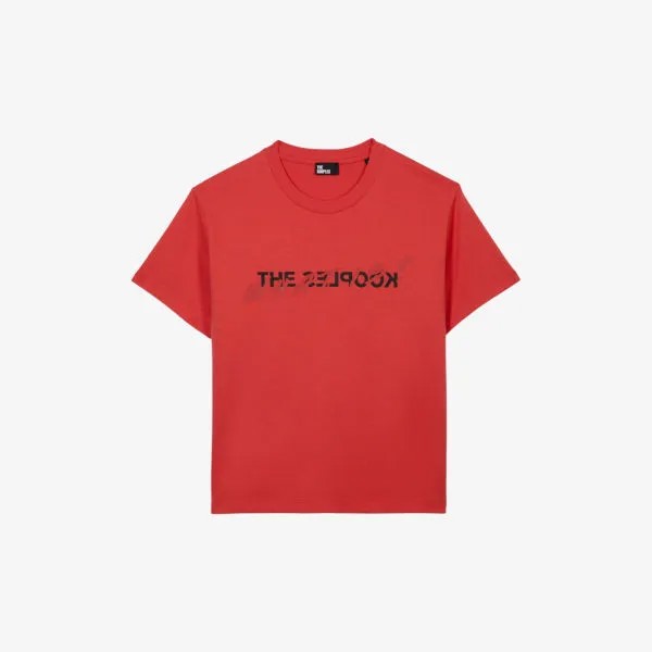 Хлопковая футболка с графическим принтом и короткими рукавами The Kooples, красный