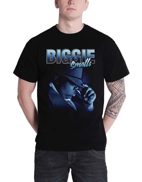 Футболка с портретом шляпы Biggie Smalls, черный