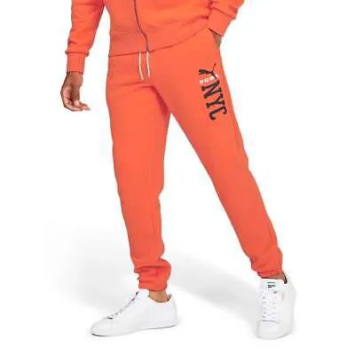 Puma Nyc Golden Gloves Sweatpants Мужские оранжевые повседневные спортивные штаны 53632626