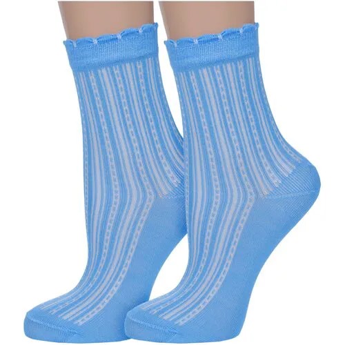 Носки PARA socks, 2 пары, размер 23, голубой
