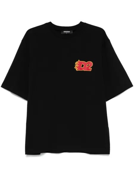 DSQUARED2 футболка с логотипом, черный