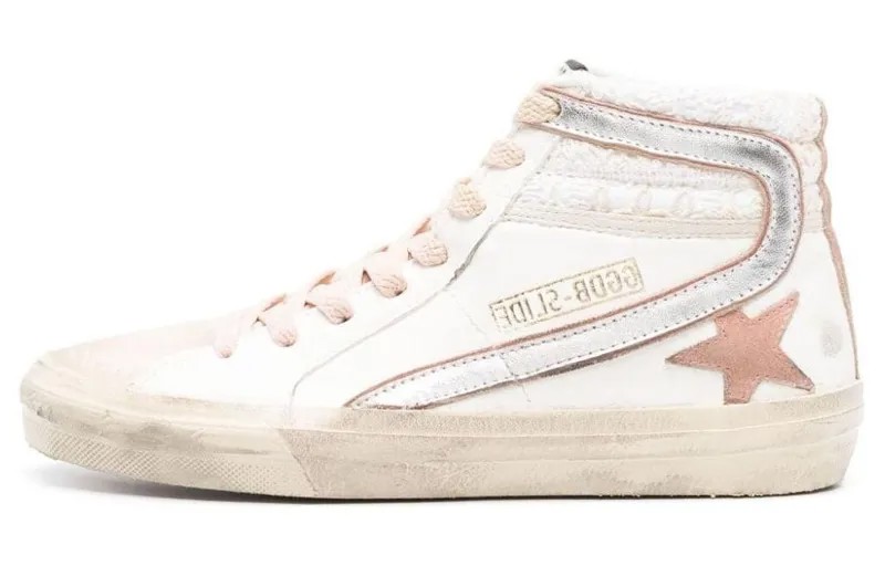 Кроссовки Golden Goose Slide High-top Sneakers, розовый