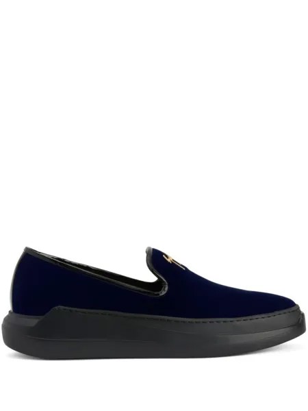 Giuseppe Zanotti лоферы Conley с логотипом, синий