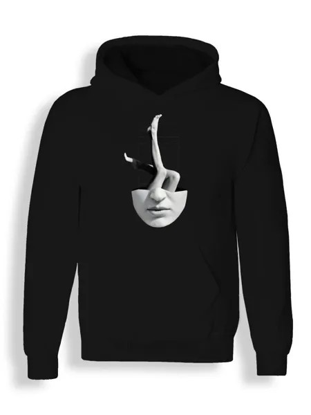 Худи унисекс СувенирShop Абстракция/Минимализм/Искусство 4 черное L