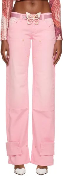 Розовые джинсы карго Blumarine