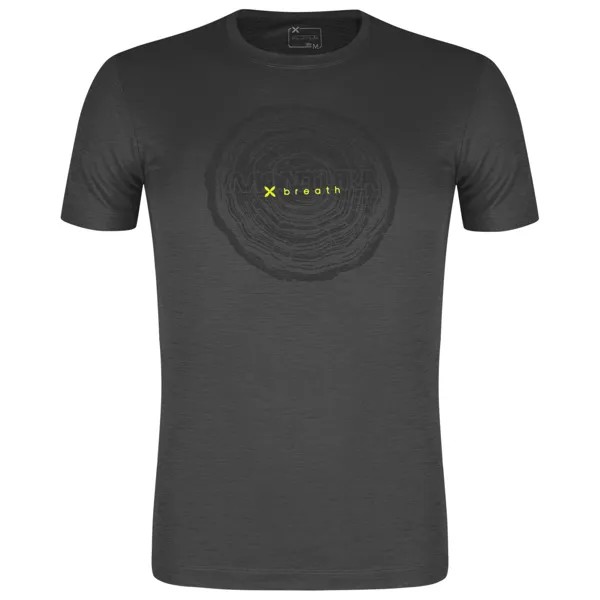 Рубашка из мериноса Montura Merino Breath T Shirt, цвет Nero/Giallo Fluo