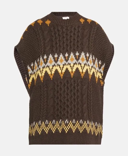 Пуловер без рукавов S.Oliver, темно коричневый