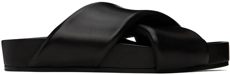Черные шлепанцы с мягкой подкладкой Jil Sander