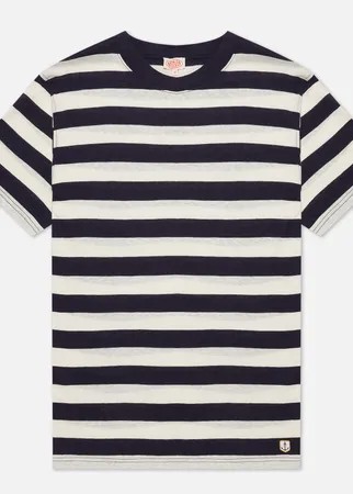 Мужская футболка Armor-Lux Heritage Linen Mix Stripe, цвет синий, размер XXL