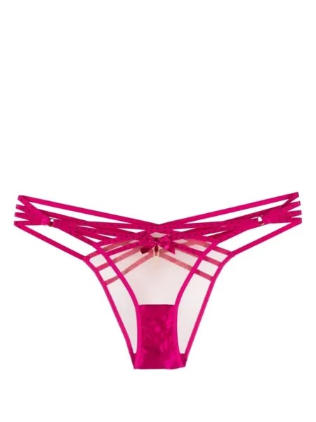 Agent Provocateur прозрачные трусы-брифы Rubi с кристаллами, розовый