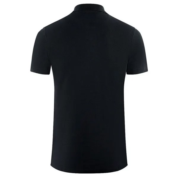 Aquascutum Элегантная мужская рубашка-поло из хлопка с контрастным логотипом, черный