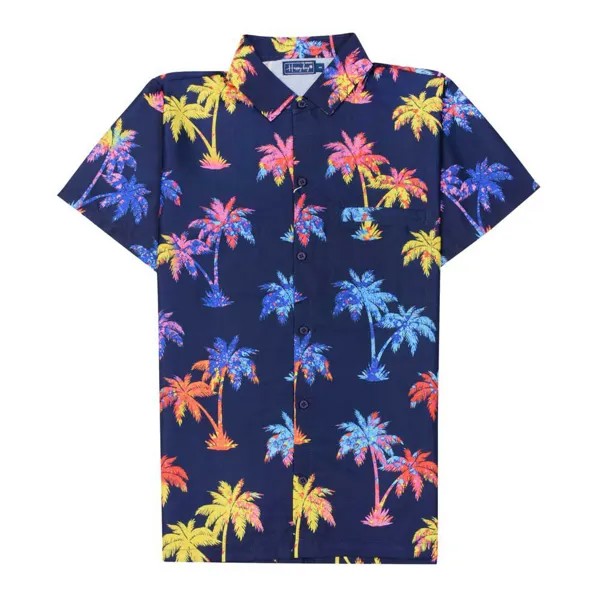 Рубашка Happy Bay The colorful palms hawaiian, разноцветный