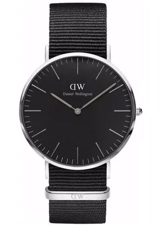 Наручные часы Daniel Wellington Classic Black Cornwall Silver, черный