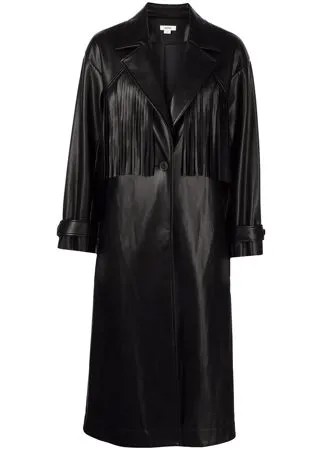 Jason Wu пальто из искусственной кожи с бахромой