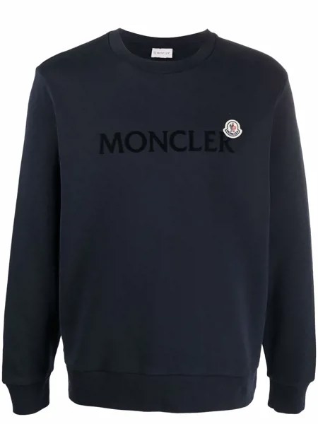 Moncler толстовка с длинными рукавами и нашивкой-логотипом