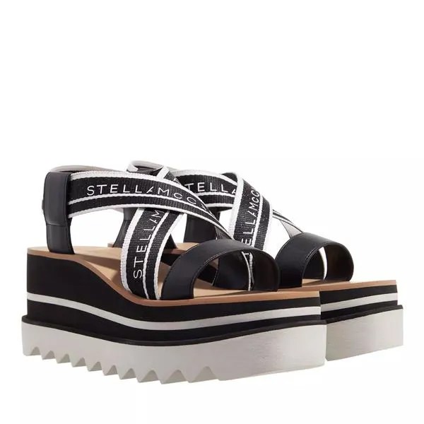 Сандалии sandals rafia monogram black Stella Mccartney, черный