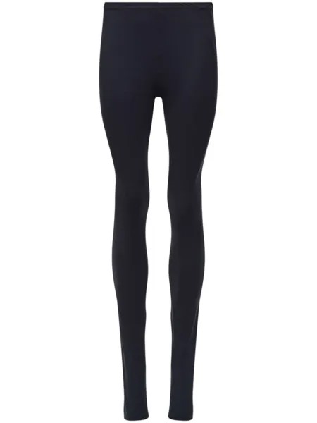 MM6 Maison Margiela узкие брюки с заплаткой loog, черный