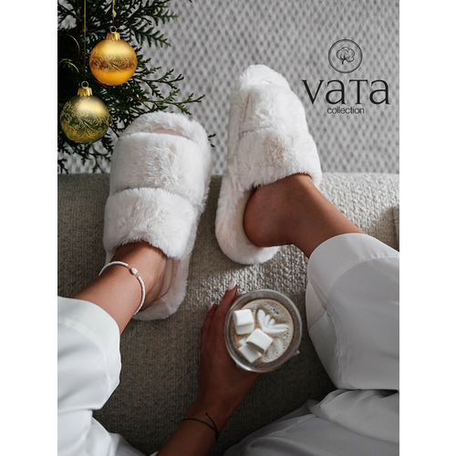 Тапочки VATA collection, размер 40-41, белый